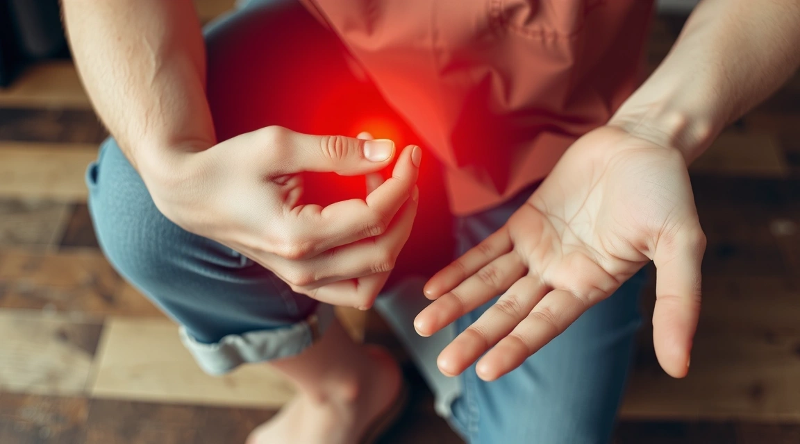 Mani che si tengono, con un effetto di sollievo dal dolore.