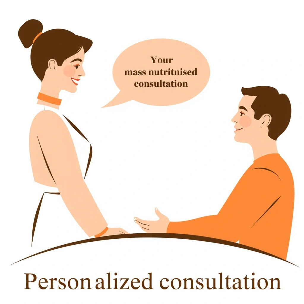 Icona di una persona che parla con un nutrizionista, simboleggiando la consulenza personalizzata