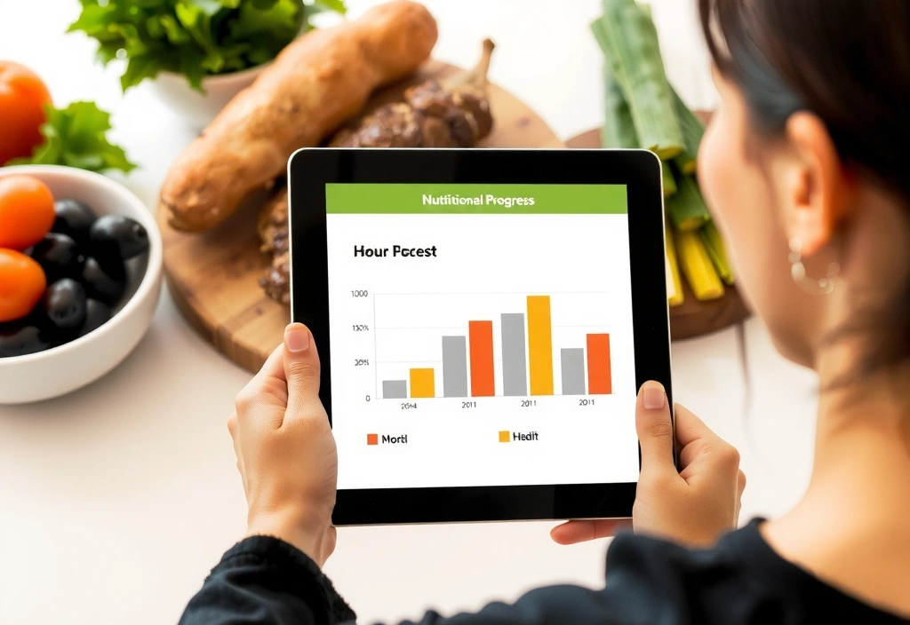 Persona che traccia i progressi nutrizionali