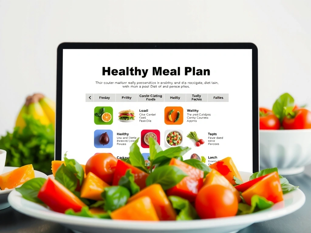 Documento o interfaccia digitale di un piano alimentare personalizzato