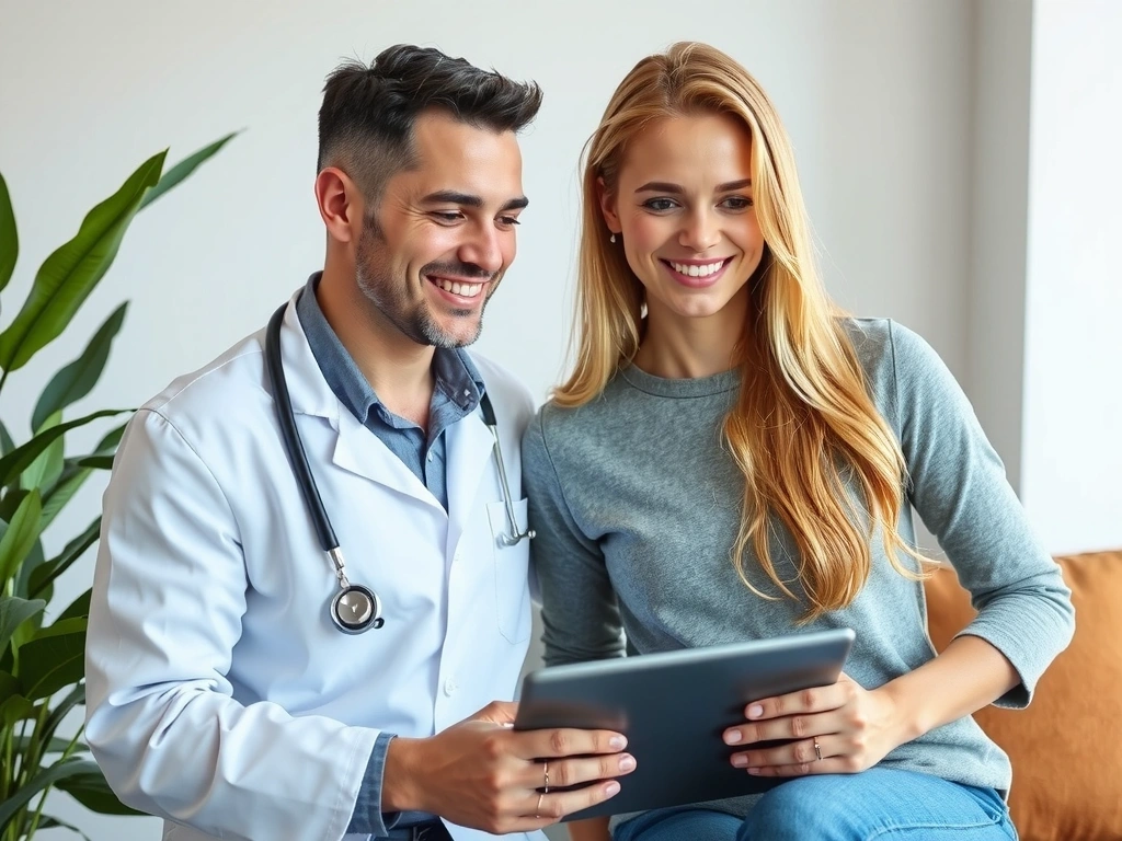 Nutrizionista e cliente in consultazione amichevole e professionale