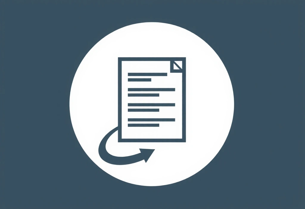 Icona di aggiornamento dei termini con un documento e una freccia circolare