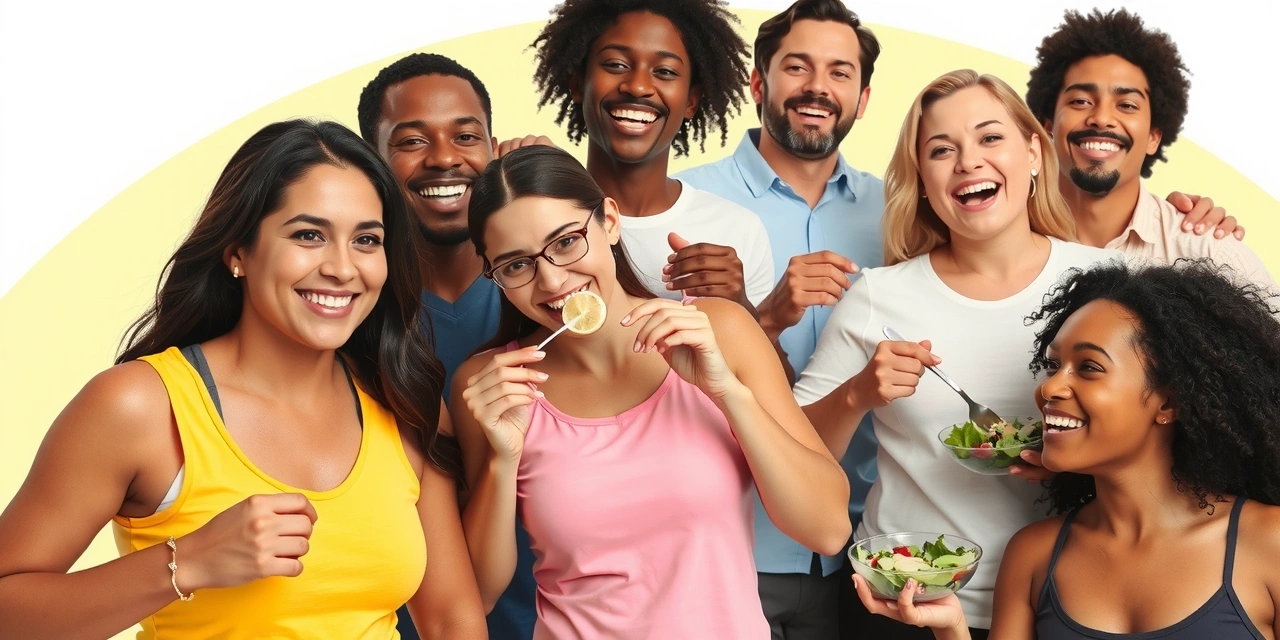 Immagine che rappresenta persone felici e in salute